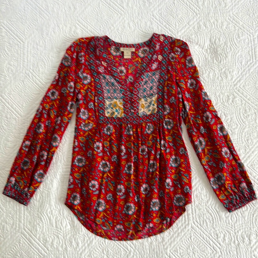 Lucky brand bohemian blouse